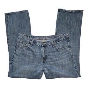 Old Navy Jean's Men's 38x32 Low-Rise Straight Leg Blue Denim 5-Pocket